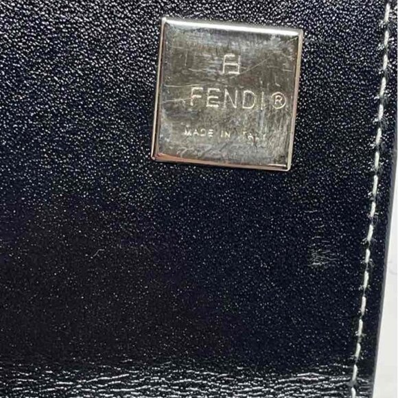 Fendi Gray Zucca Monogram Card Holder Inner Pocket Snap Clutch Baguette - Picture 7 of 15